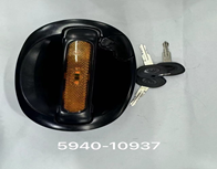 Hammer door lock; black large box lock with light lever-2