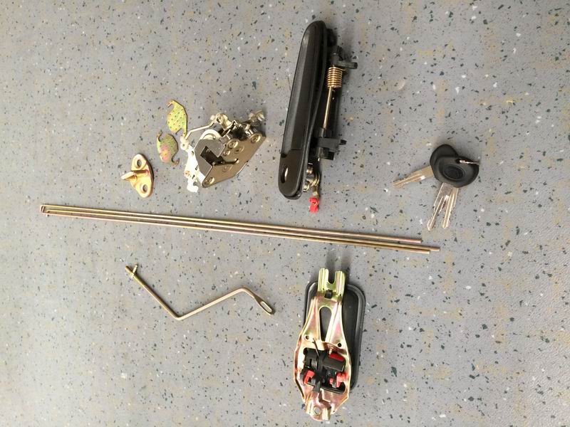 Driver door lock; left outer opening assembly-1