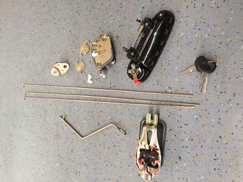 Driver door lock; left outer opening assembly-2