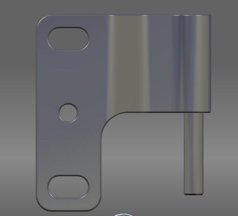 Rotary shaft side hatch hinge (U-shaped, right front)-1
