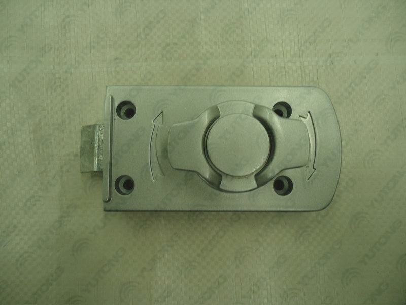 Cast aluminum lock, silver-gray, aluminum profile surround-1