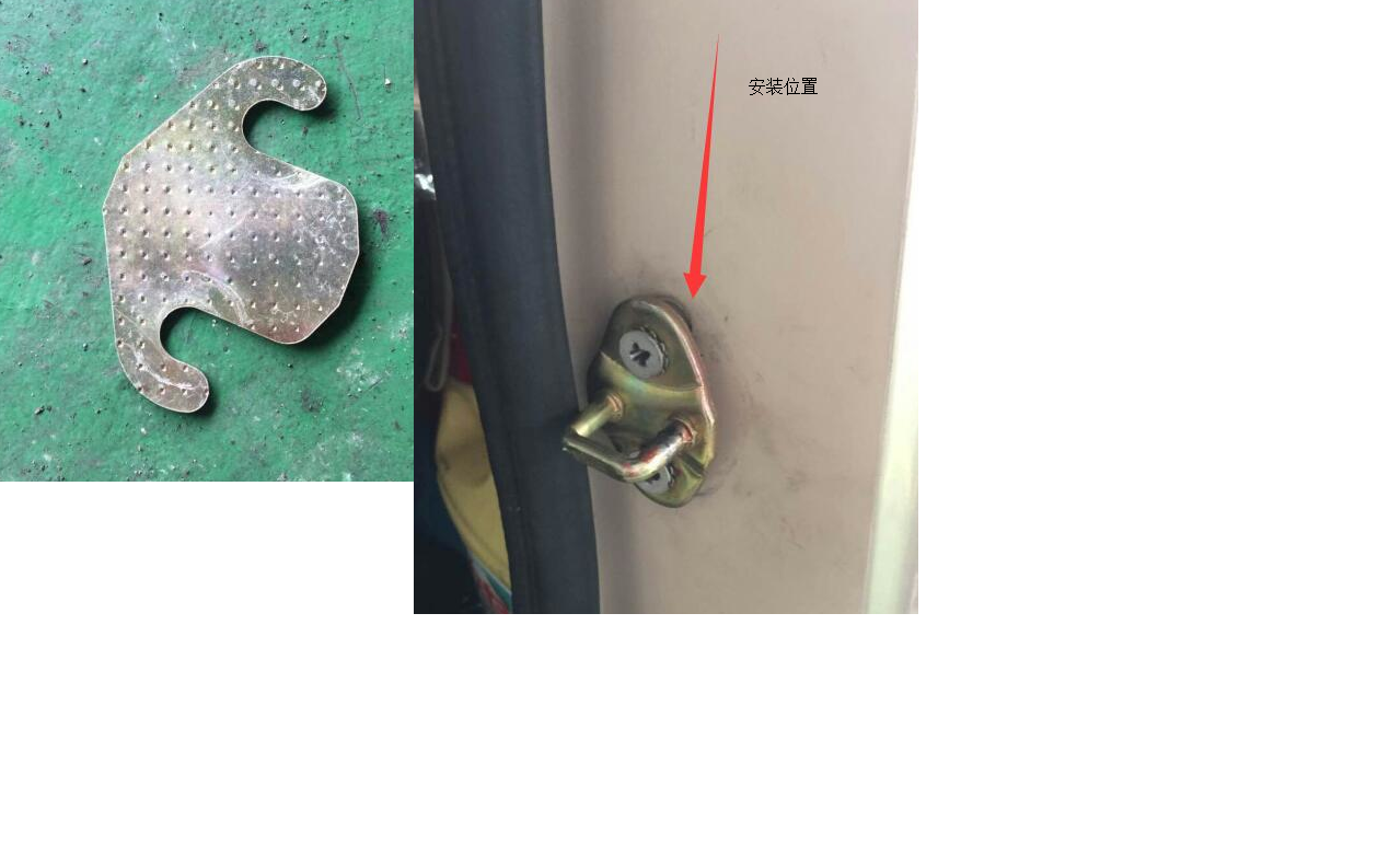 Locking gasket; driver's door