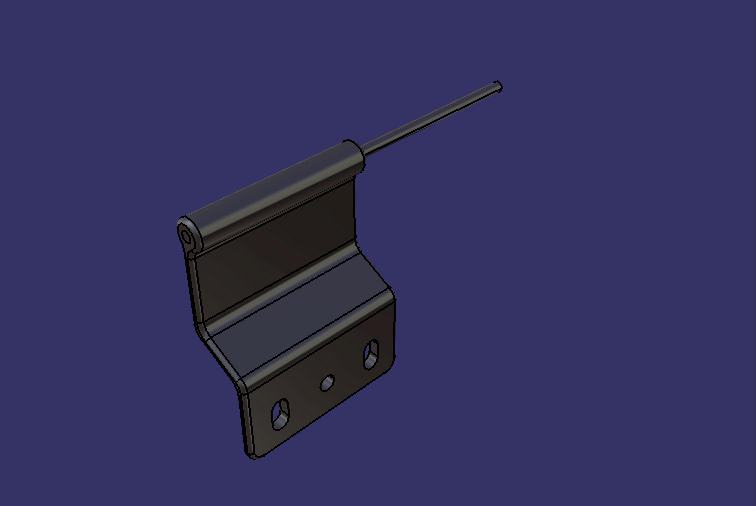 Rotary shaft wheel cover hinge, left