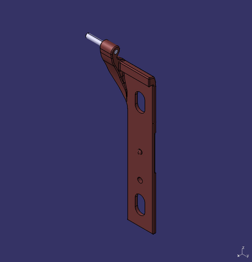 Rotary shaft-type side hatch hinges (column sinks 21 inside, right front, thickened)