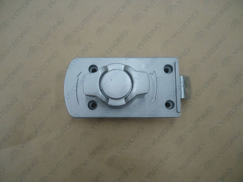 Cast aluminum lock, silver-gray, aluminum profile surround-1