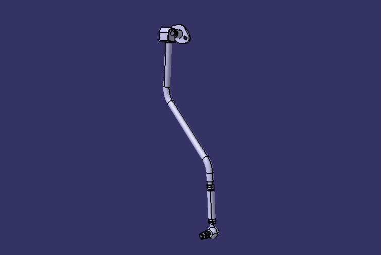 External swing door balance rod, built-in, left rudder, 570