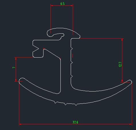 Front passenger door sealing strip (external)