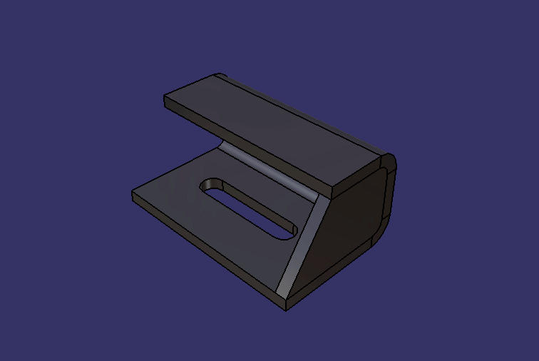 Balance rod fixing seat, step end, U-shaped, 40