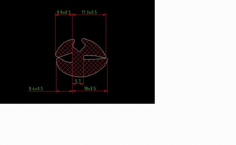 Folding door glass glue strip,6102-01141,6609D