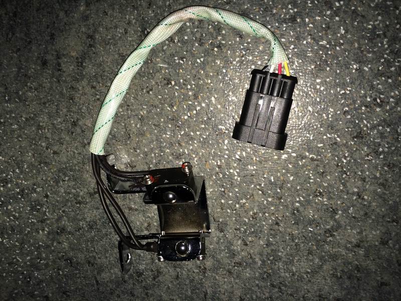 Centripetal switch and bracket assembly; left rudder