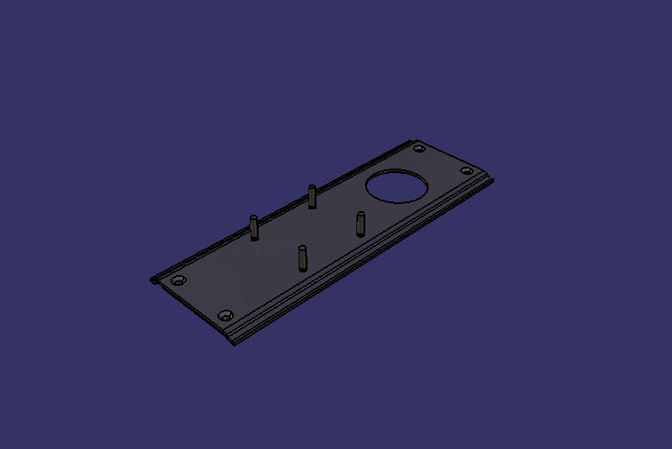 Door pump-door connection plate, middle door, ZK6579DX, Rhinewhite