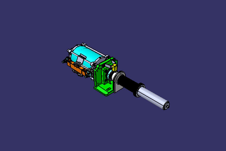 Pneumatic external swing door pump, left rudder, 24V, electronic anti-clip