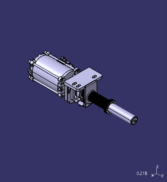 Door pump, external swing, pneumatic, left rudder