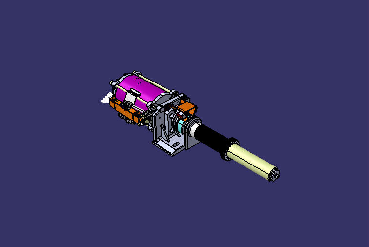 Door pump, external swing, pneumatic, left rudder