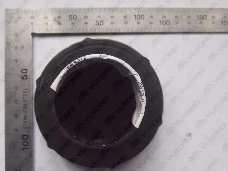 Black large round air outlet without bent pipes in the instrument panel