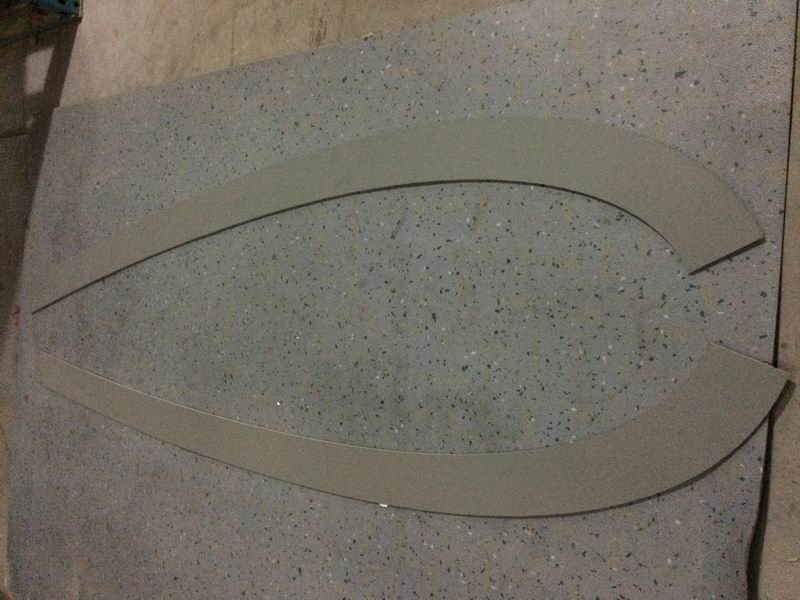 Детали декора нижней рамы лобового стекла, темно-серые, 6121H , АБС