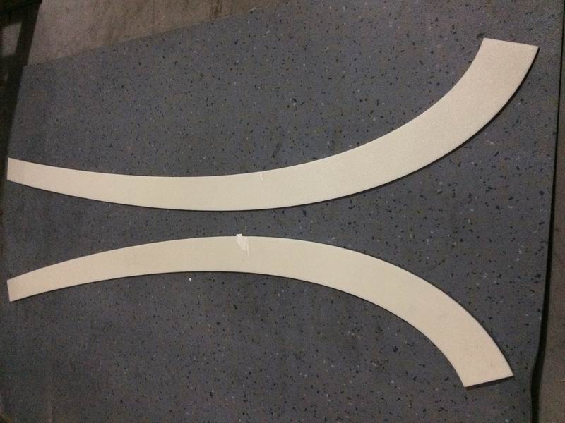 Decoration parts for the lower frame of the front windshield, dark gray, 6121H, ABS-1