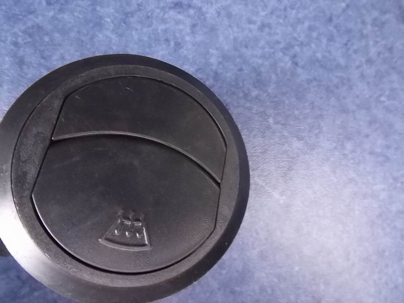 Black large round air outlet with bent pipe for instrument table