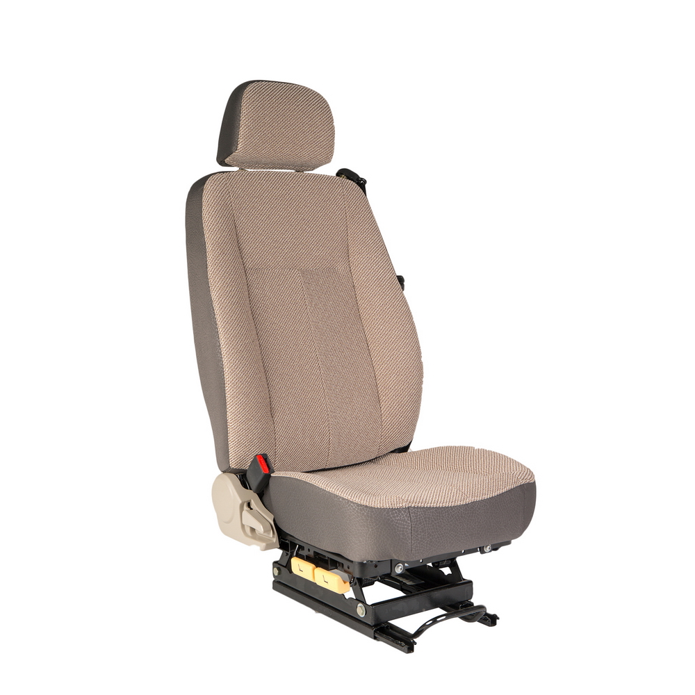 ЮТС 01 (B) Кресло водителя без амортизирующих слайдов с серо-черной задней частью.