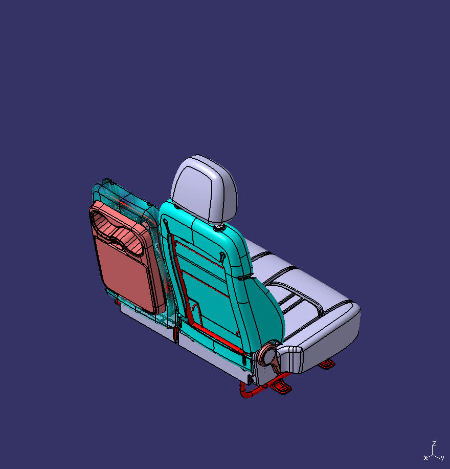 1900 light truck passenger seat (storage), external headrest alarm/European standard