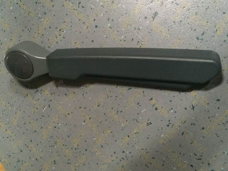 YTD02A1 tour guide chair armrests right side dark gray upward