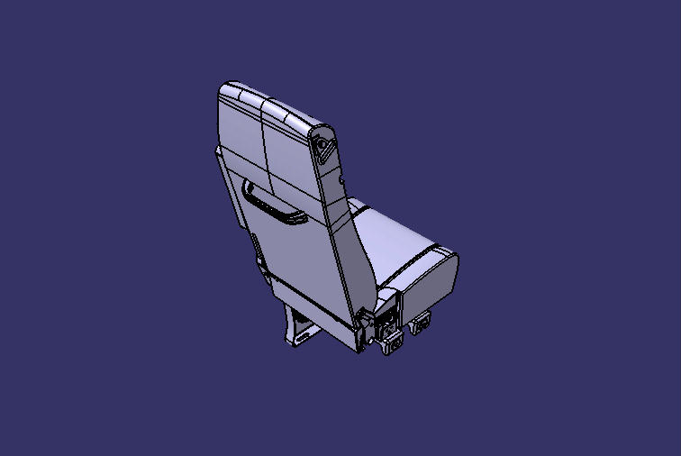 YT16 seat 22 seats, second row single chair behind middle door - fabric