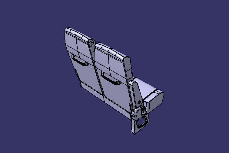 ЮТ 16 Двойной стул 20 Сиденья второго и третьего ряда – ткань