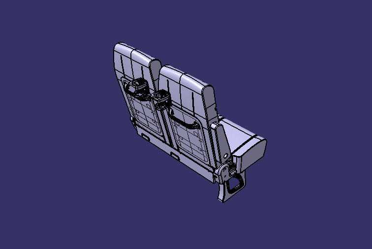 YT16 left flat legs double chair 16 seat third row fabric cup holder