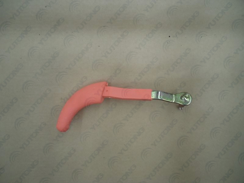 Adjustment handle; left side of the seat