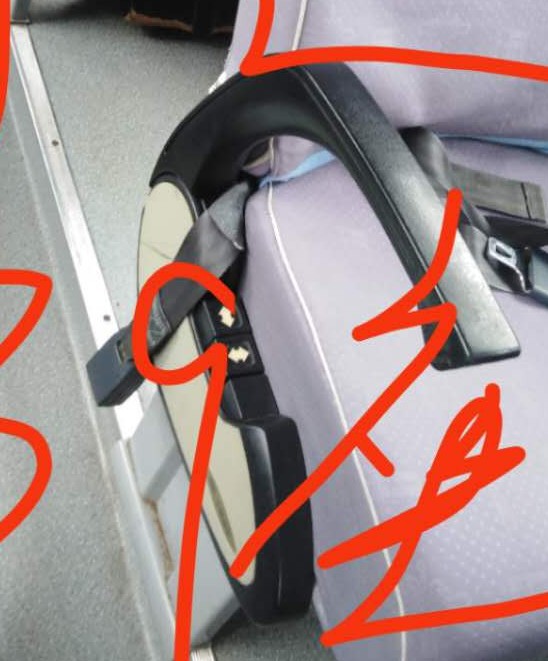 ECO031 seat armrest left black press down type-2