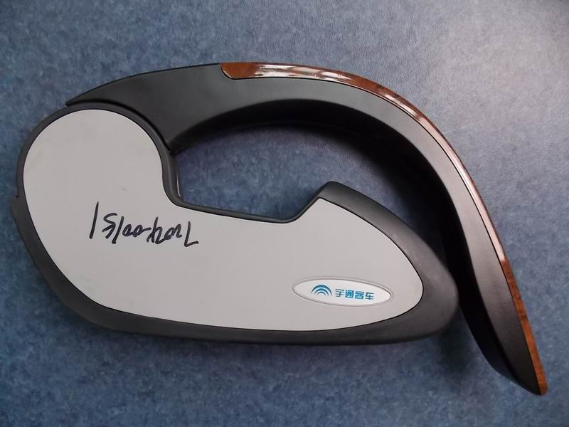 ECO033 seat armrest left imitation mahogany grain down type