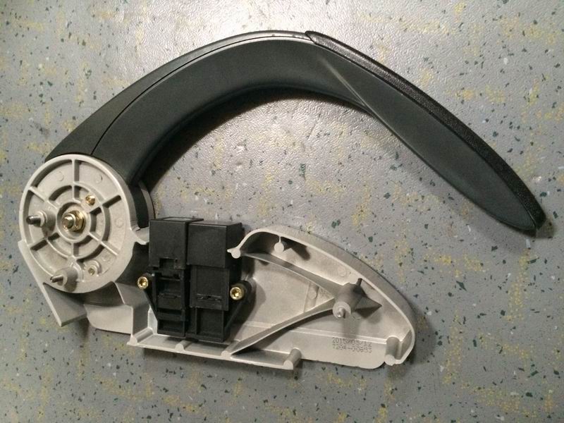 YTF032 Economic Seat Right Armrest Black Press-Front and Rear-1