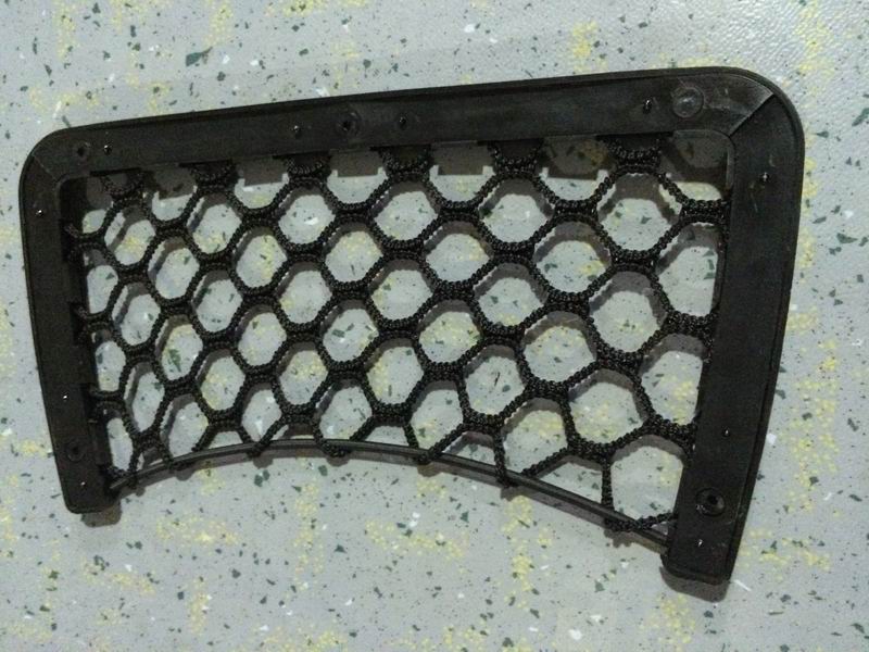 Seat mesh bag, outer frame injection molding, outer frame black-1