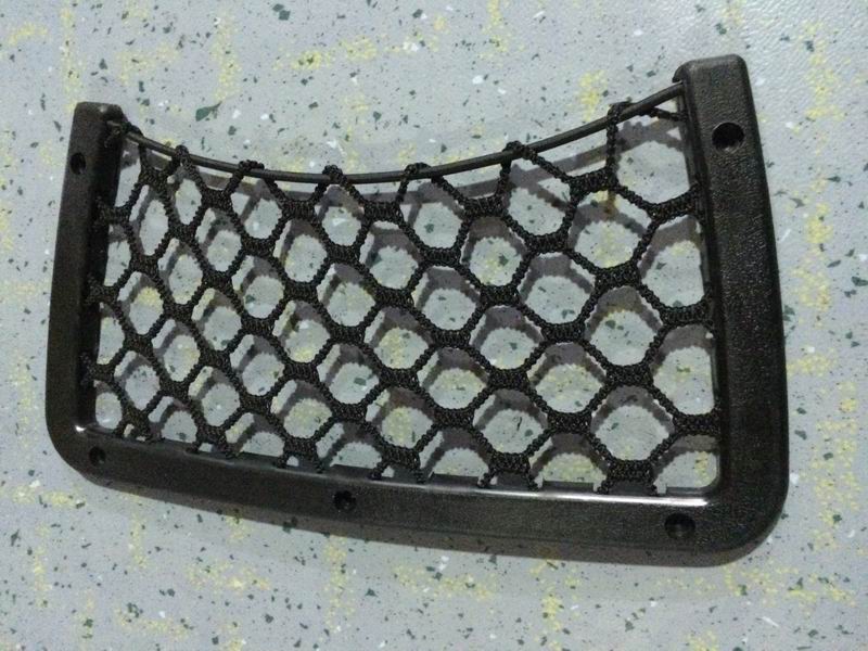 Seat mesh bag, outer frame injection molding, outer frame black