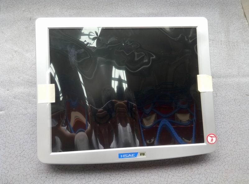 Monitor, 17-inch LCD, silver gray, 83-degree adjustable hanging, Hangsheng