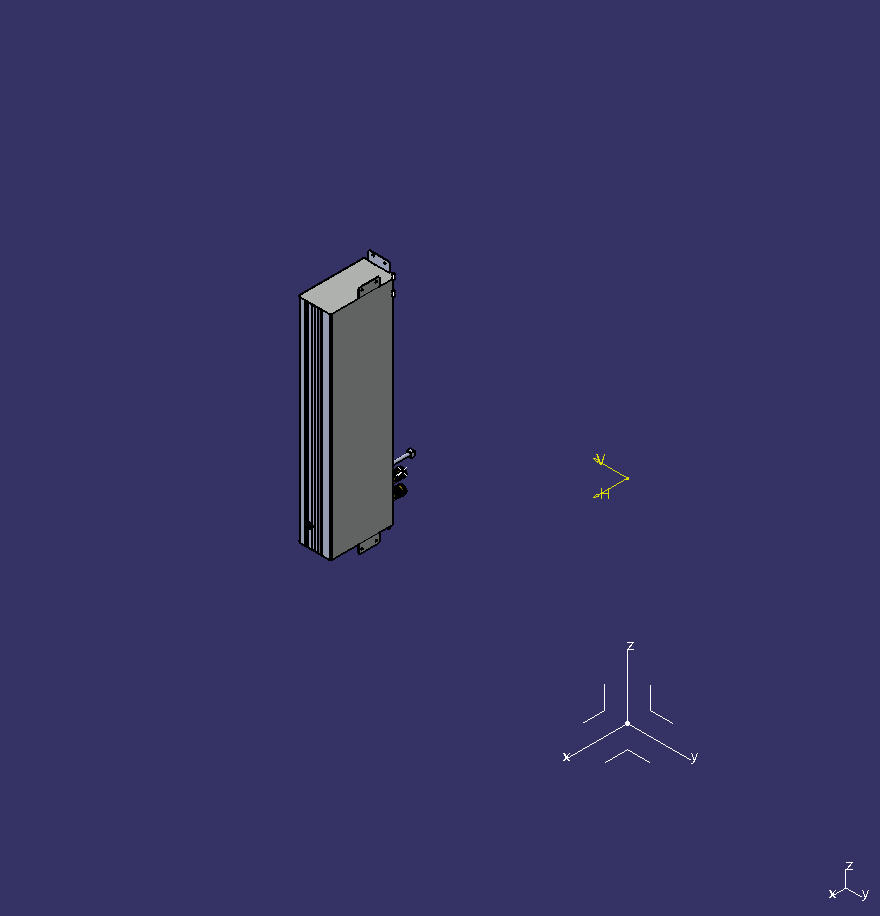 Wall-mounted radiator, single right, down (four)