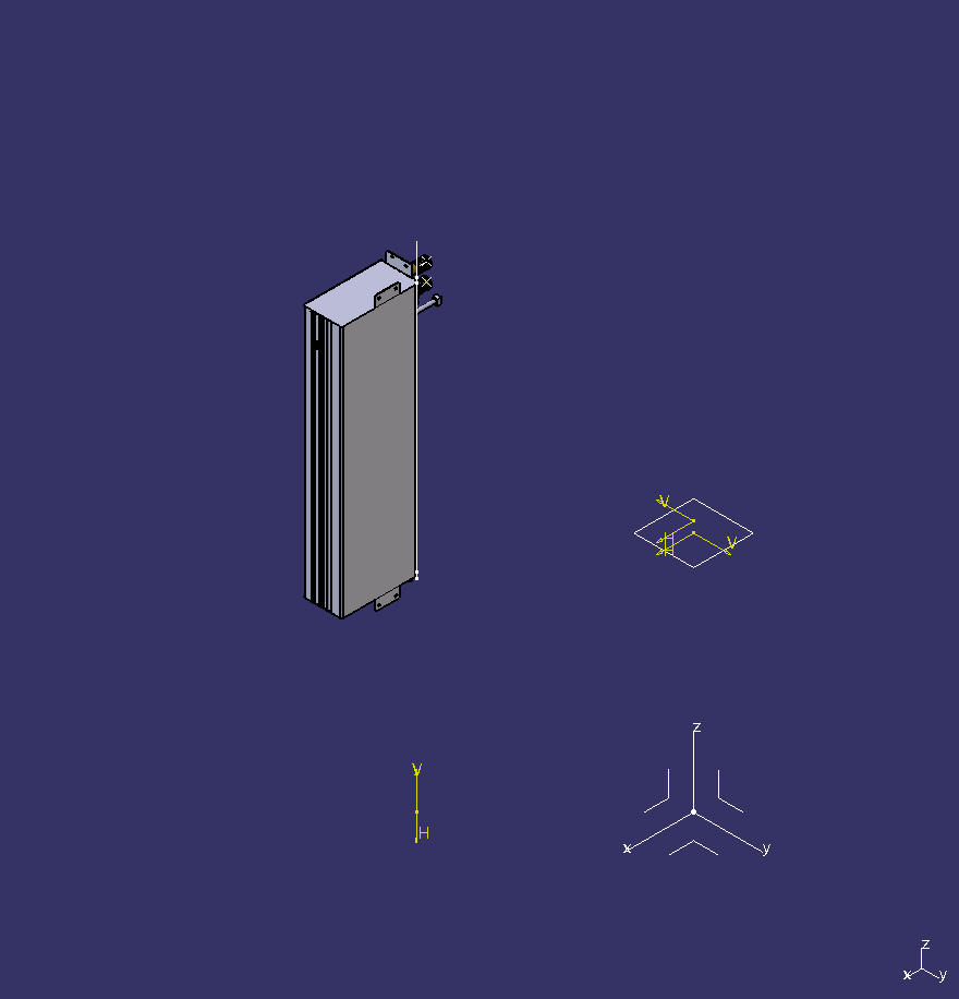 Wall-mounted radiator, left, down