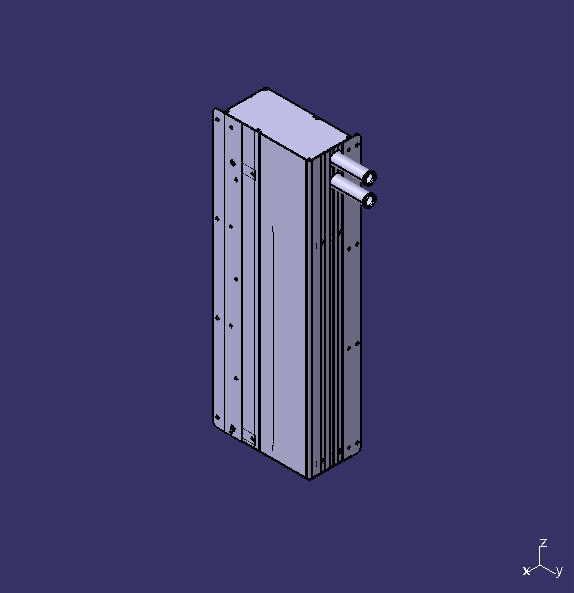 Forced radiator, down, upper and lower left