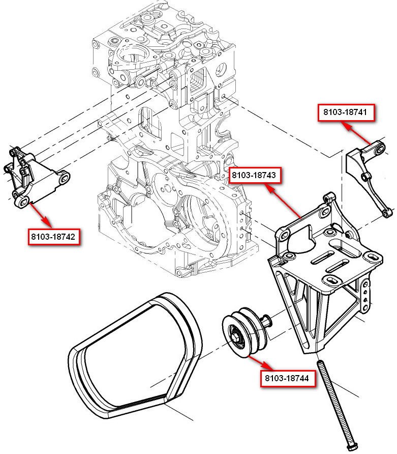 Air conditioning compressor bracket