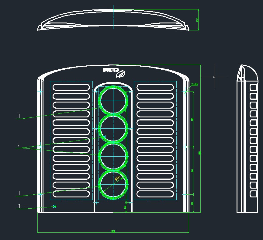 Cold cover assembly 30 (mold, meshed, guided, 261.5)