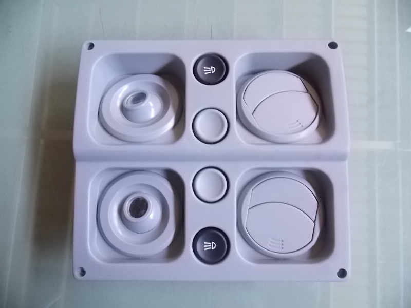 HC220200 square double-eye double-light air outlet light blue (with reading lamp)