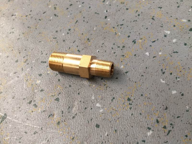 Threaded joint, outer R1 3/8- outer R1 1/2, direct L=65, copper