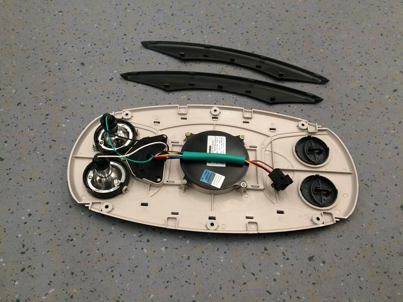 WG430 oval double-eye double-light air outlet silver gray simplified