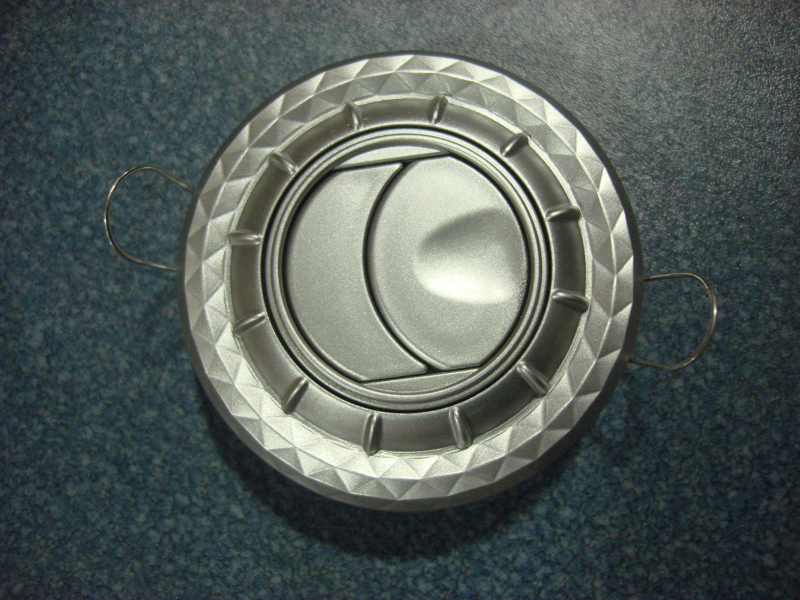 FY80D round single-eye air outlet silver flip spring fixing