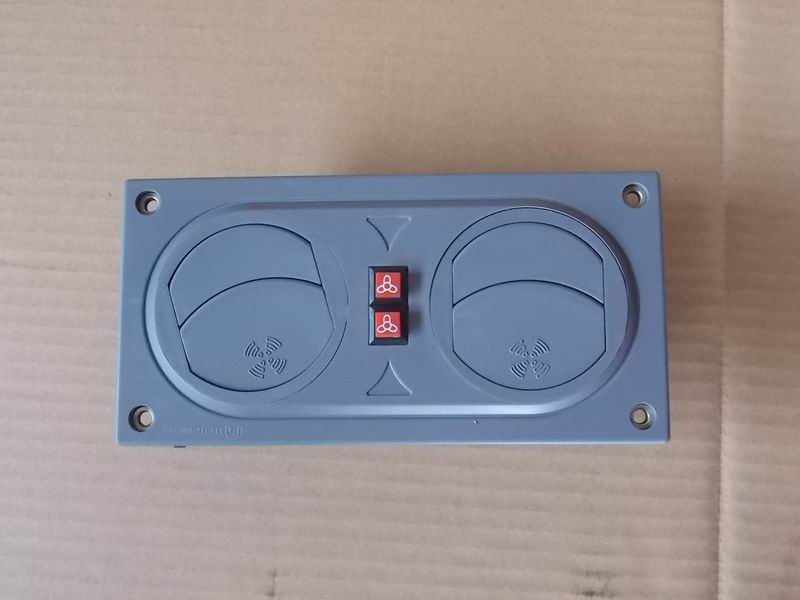 FY200C square double-eye air outlet (dark gray)-1