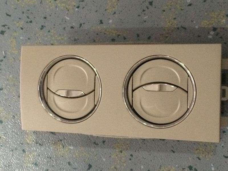 Binocular air outlet, non-school bus flame retardant grade, jamming, lime