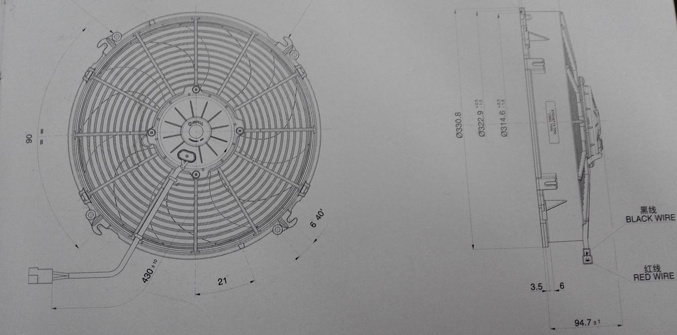 Condensing fan-air suction