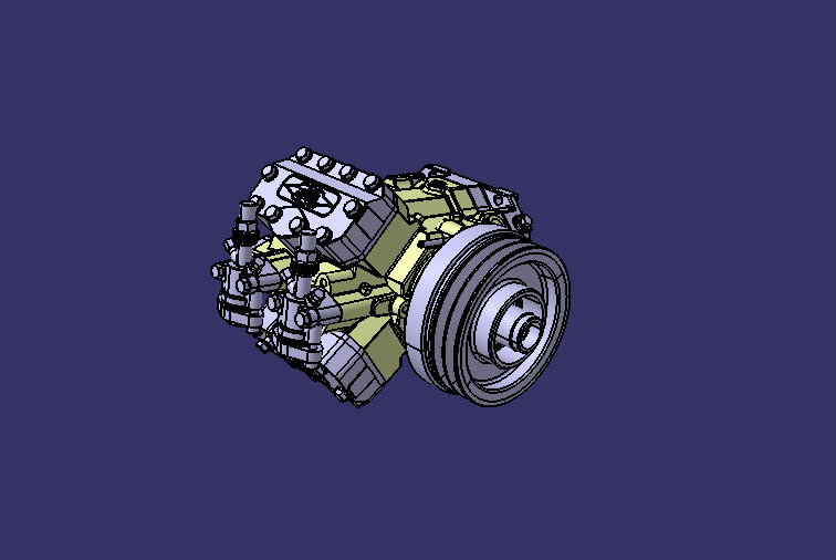Компрессор кондиционера, 4P , 2B , 210 левый