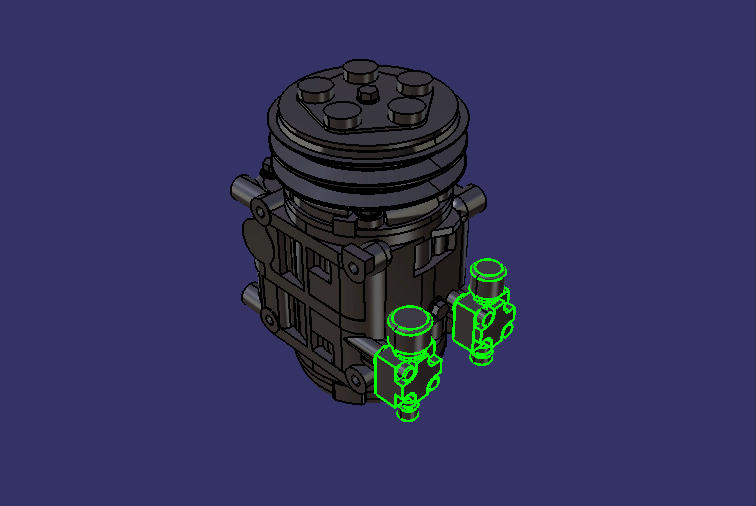 Air conditioning compressor, TM31, 2B, 158