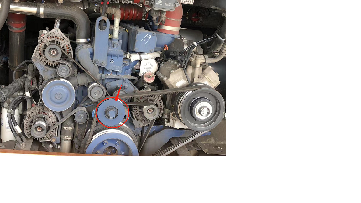 Air conditioner compressor tensioning wheel